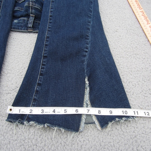 PAIGE Jeans Womens 32 High Rise Lou Lou Flare Twisted Seam Raw HemDistressed Y2K - Picture 13 of 15